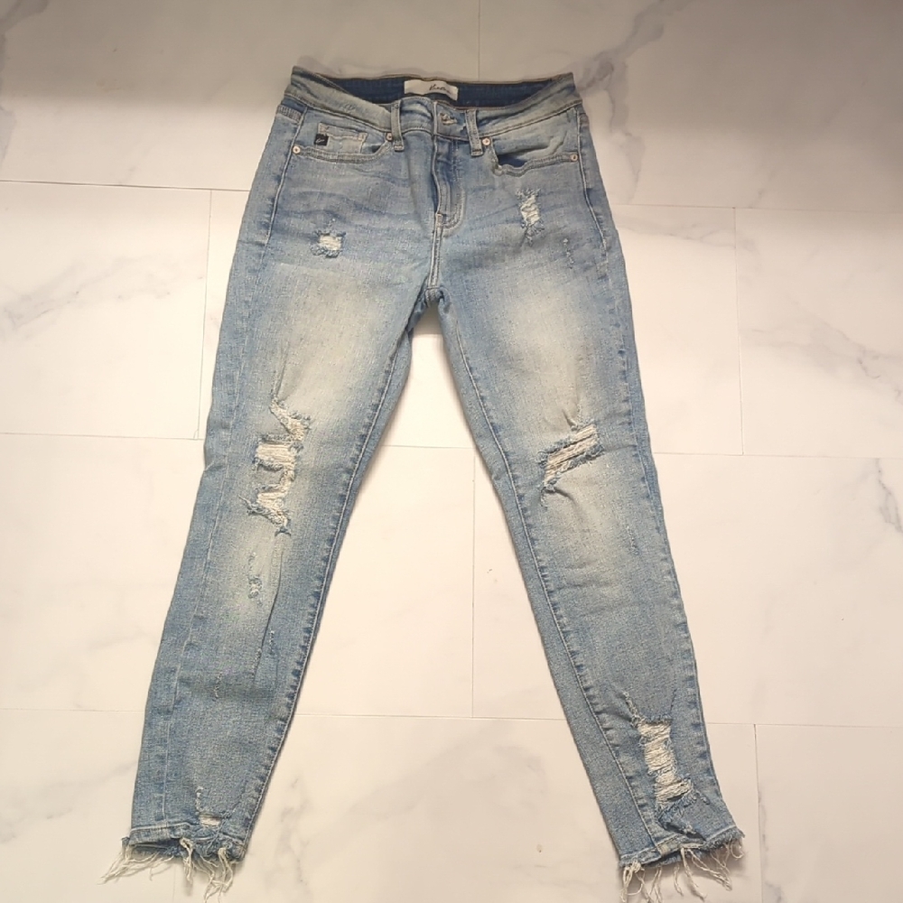 Kancan Light Blue Distressed Jeans